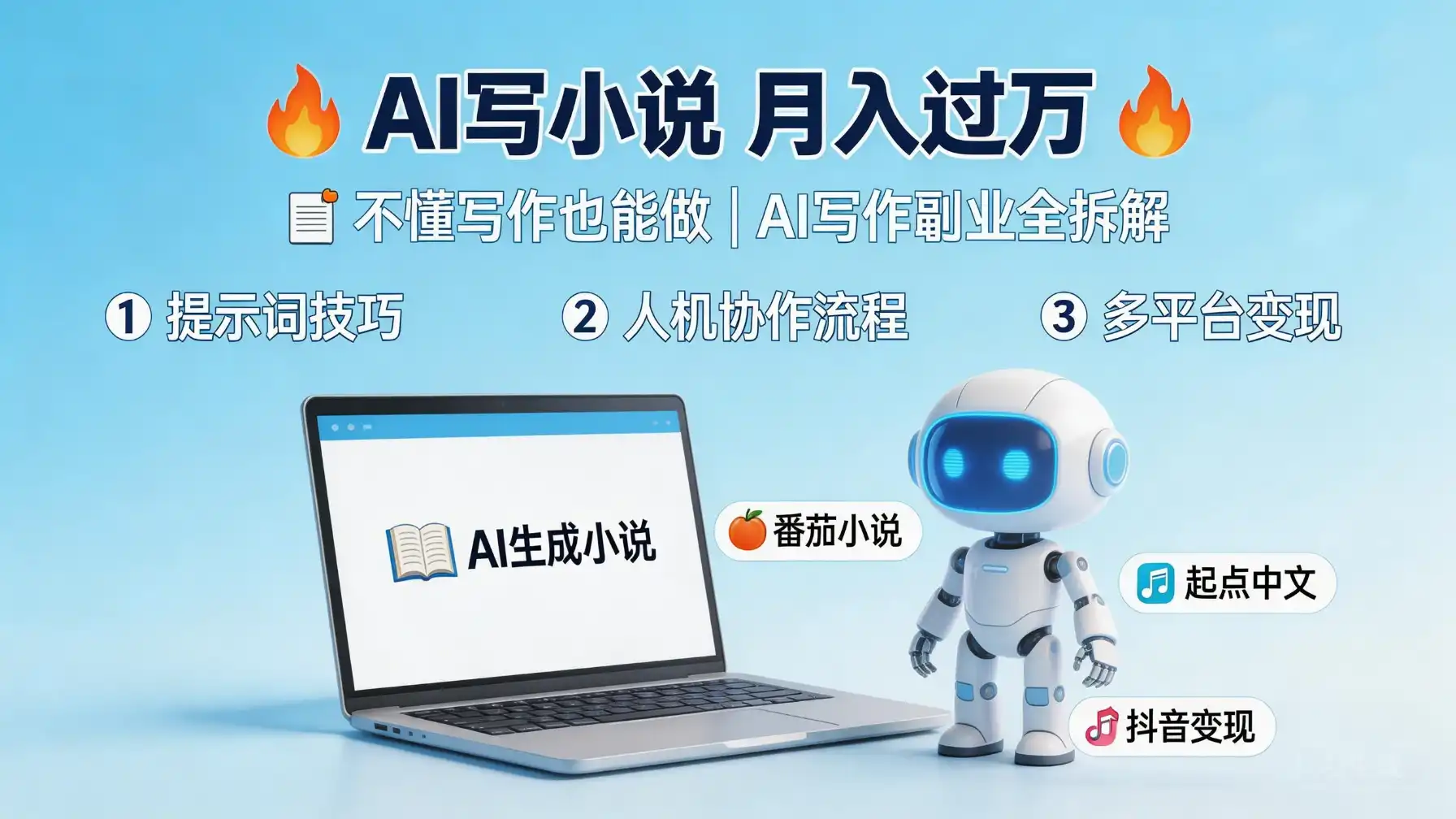 怎么用AI写小说赚钱:新手到月入过万的实操教程