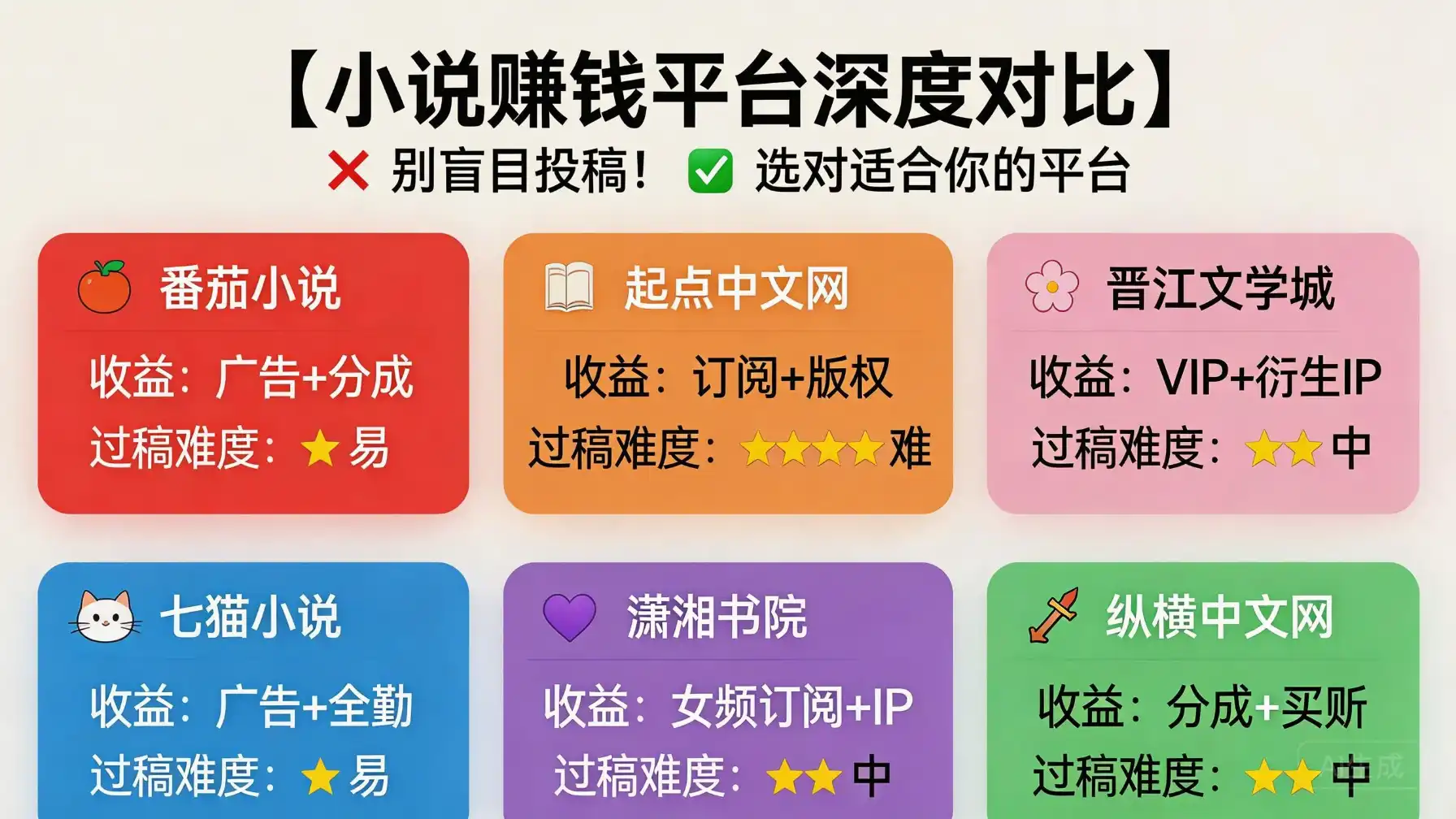 2026写小说赚钱哪个平台好?最全平台对比与推荐
